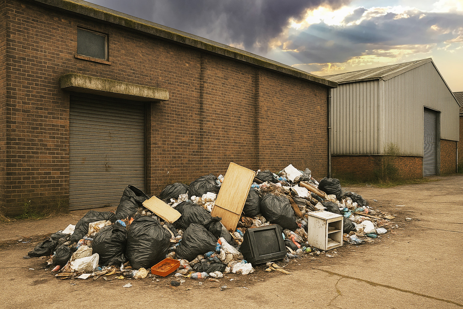 Vacant property inspections in Oldham found evidence of fly-tipping.